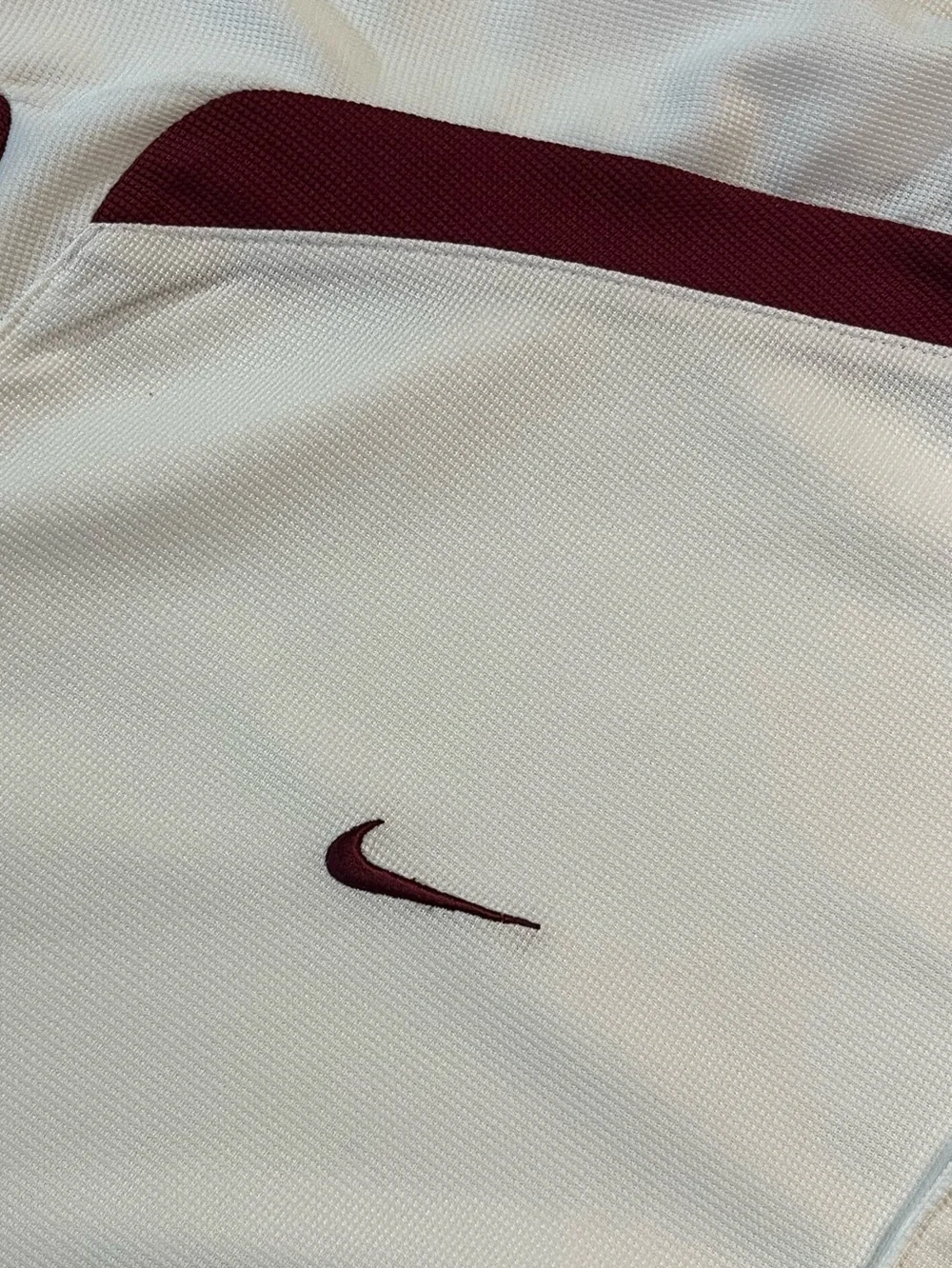Nike Team Fit Dry Crimson, White Polo, Sz L